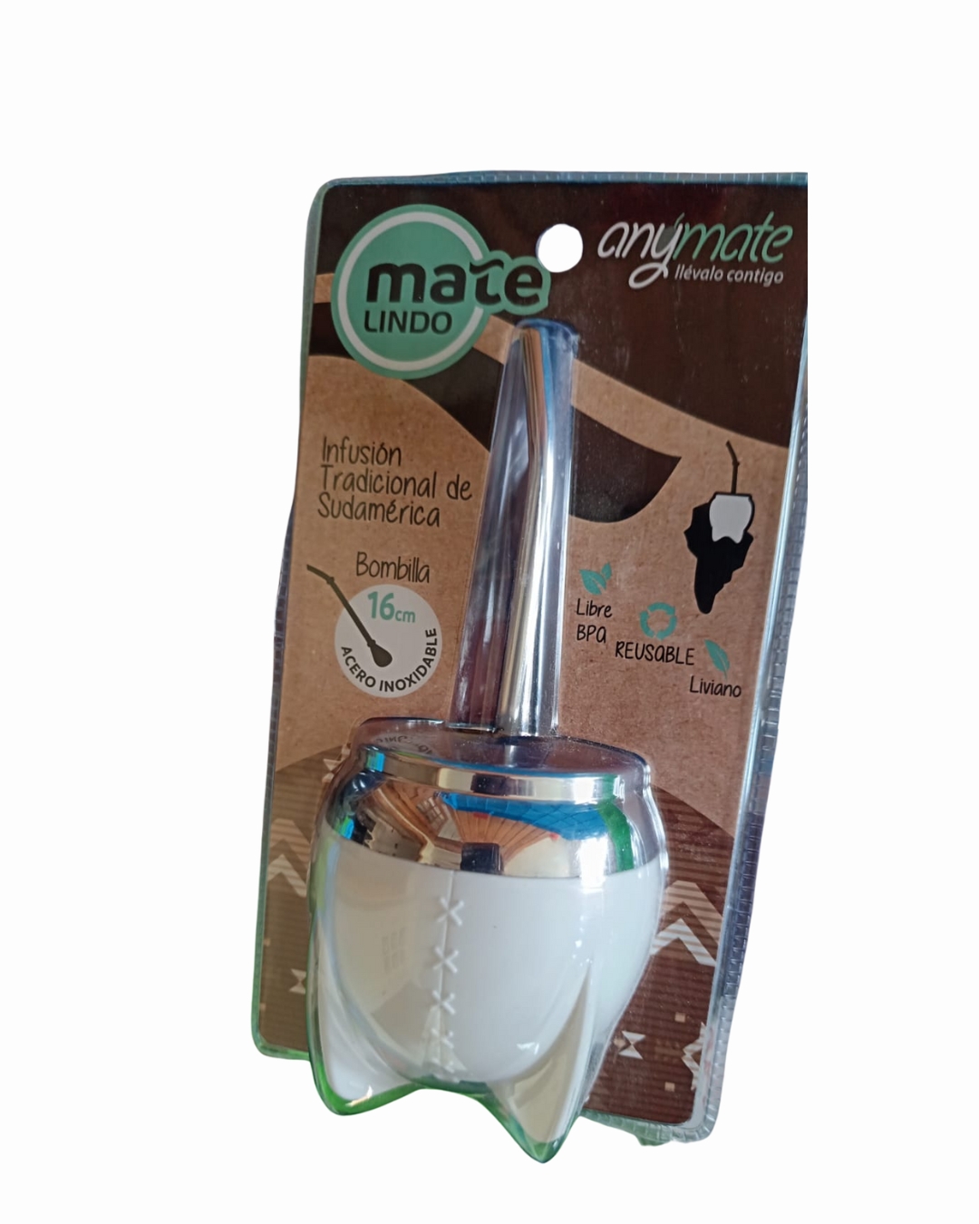 mate & bombilla anýmate blanco