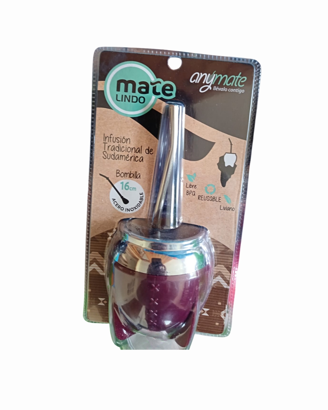 mate & bombilla anýmate morado mate & bombilla anýmate morado